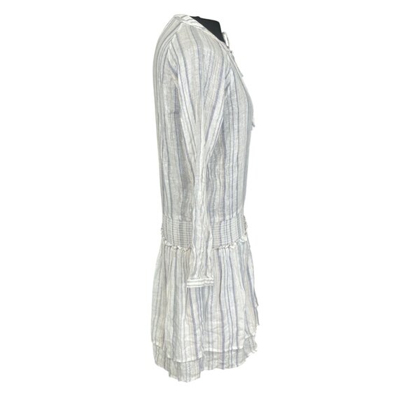 Rails White & Blue Striped Long Sleeve Mini Dress - Picture 6 of 10